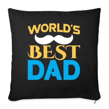 The Best Father in the World Daddy Papa Father Day - Sofa pillowcase 17,3'' x 17,3'' (45 x 45 cm) - black - Front