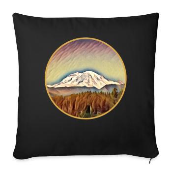 I love hiking in the mountains - Sofa pillowcase 17,3'' x 17,3'' (45 x 45 cm) - black - Front