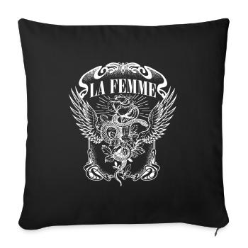 La Femme - Sofa pillowcase 17,3'' x 17,3'' (45 x 45 cm) - black - Front