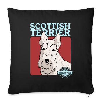 Scottish Terrier Dog Dog Propriétaire Cadeau - Housse de coussin décorative 45 x 45 cm - noir - Devant