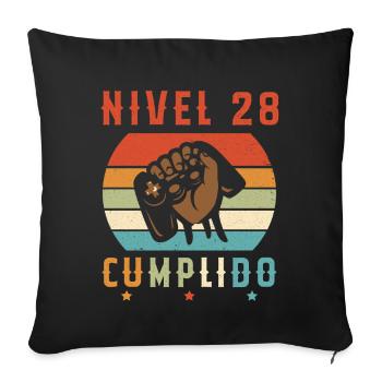 Niveau 28 Complet - Housse de coussin décorative 45 x 45 cm - noir - Devant