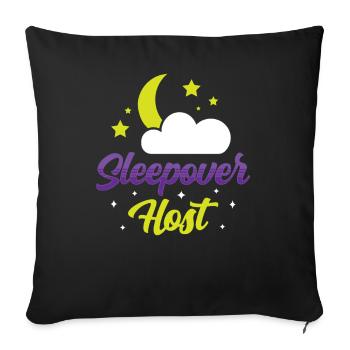 Hôtes d’une nuit Nuitée - Housse de coussin décorative 45 x 45 cm - noir - Devant