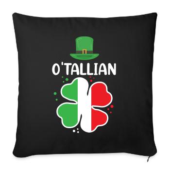 O’tallian Irlande Irlande Saint-Patrick Irlandais - Housse de coussin décorative 45 x 45 cm - noir - Devant