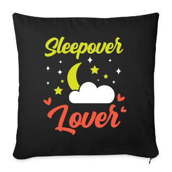 Amoureux de la nuit Hébergement Nuitée - Housse de coussin décorative 45 x 45 cm - noir - Devant