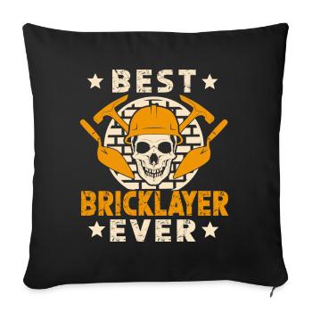 The best bricklayer of all time Masonry - Sofa pillowcase 17,3'' x 17,3'' (45 x 45 cm) - black - Front