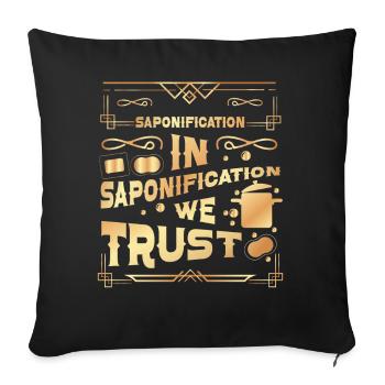 Fabrication de savon - Housse de coussin décorative 45 x 45 cm - noir - Devant