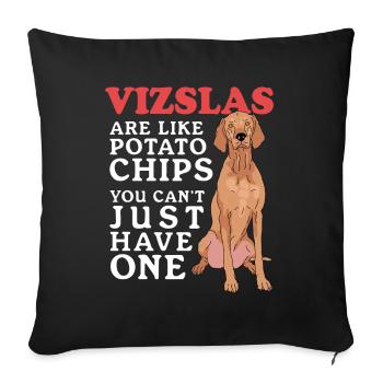 Magyar Vizsla Dogs | Dog Owner Gift - Sofa pillowcase 17,3'' x 17,3'' (45 x 45 cm) - black - Front