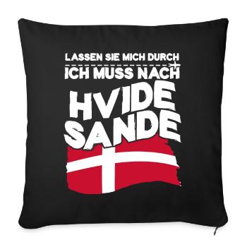Hvide Sande Ringkøbing Fjord - Sofakissenbezug 45 x 45 cm - Schwarz - Vorne