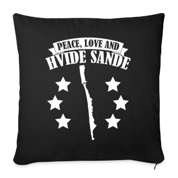 Hvide Sande Urlaub Holmsland Klit - Sofakissenbezug 45 x 45 cm - Schwarz - Vorne