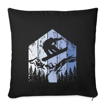 Snowboarder Snowboarding Winter Sports Hobby Gift - Sofa pillowcase 17,3'' x 17,3'' (45 x 45 cm) - black - Front