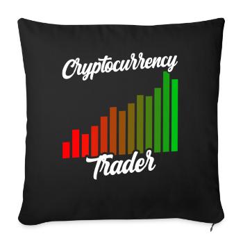 Cryptocurrency Traders Crypto Crypto Trader - Housse de coussin décorative 45 x 45 cm - noir - Devant