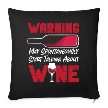 Sommelier Wine Drinking Tasting - Sofa pillowcase 17,3'' x 17,3'' (45 x 45 cm) - black - Front