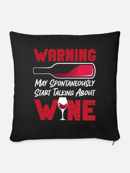 Sommelier Wine Drinking Tasting - Sofakissenbezug 45 x 45 cm - Schwarz
