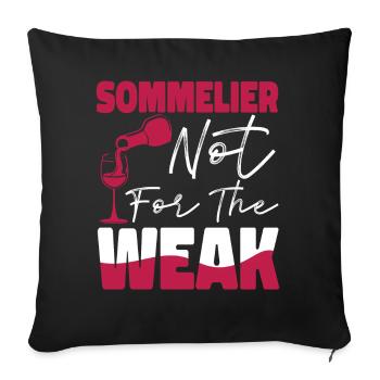 Sommelier Wine Drinking Tasting - Sofakissenbezug 45 x 45 cm - Schwarz - Vorne