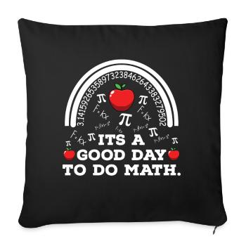 La rentrée scolaire c’est une bonne journée pour faire des cours de mathématiques - Housse de coussin décorative 45 x 45 cm - noir - Devant