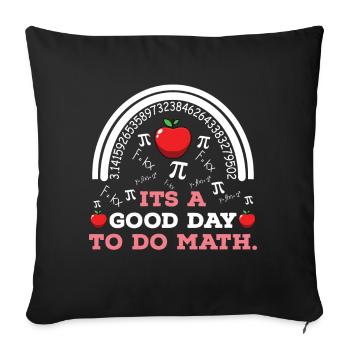 La rentrée scolaire c’est une bonne journée pour faire des cours de mathématiques - Housse de coussin décorative 45 x 45 cm - noir - Devant