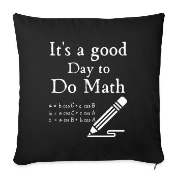 La rentrée scolaire c’est une bonne journée pour faire des cours de mathématiques - Housse de coussin décorative 45 x 45 cm - noir - Devant