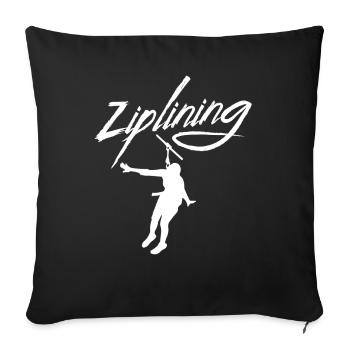 Tyrolienne Dictons Tyrolienne Sport Tyrolienne - Housse de coussin décorative 45 x 45 cm - noir - Devant