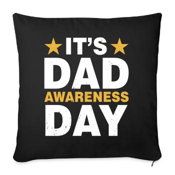 Aujourd’hui, c’est la fête des pères Fête des pères Père Papa Papa - Housse de coussin décorative 45 x 45 cm - noir - Devant