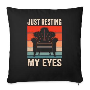 I Rest Only My Eyes From Father Papa Papi - Sofa pillowcase 17,3'' x 17,3'' (45 x 45 cm) - black - Front