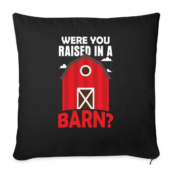 Avez-vous été élevé dans une grange? Papa Papi - Housse de coussin décorative 45 x 45 cm - noir - Devant