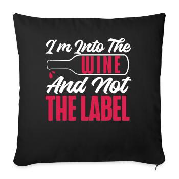 Sommelier Wine Drinking Tasting - Sofa pillowcase 17,3'' x 17,3'' (45 x 45 cm) - black - Front