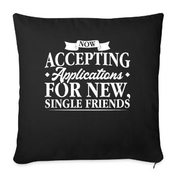 Funny friends of the bridal couple - Sofa pillowcase 17,3'' x 17,3'' (45 x 45 cm) - black - Front
