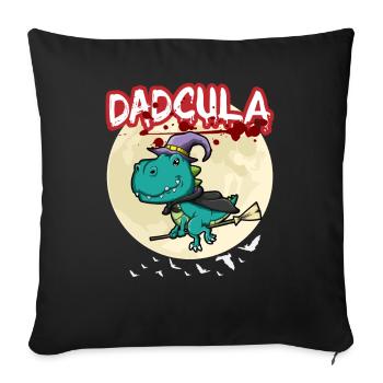 Dadcula Dracula Vampire Papa Drôle Fête d’Halloween - Housse de coussin décorative 45 x 45 cm - noir - Devant