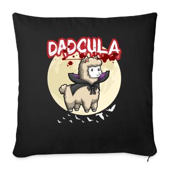 Dadcula Dracula Vampire Papa Drôle Fête d’Halloween - Housse de coussin décorative 45 x 45 cm - noir - Devant