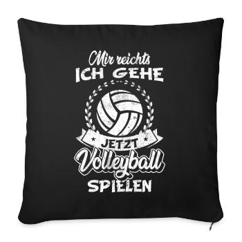 Beachvolleyball Volleyball Beach-Volleyball - Sofakissenbezug 45 x 45 cm - Schwarz - Vorne