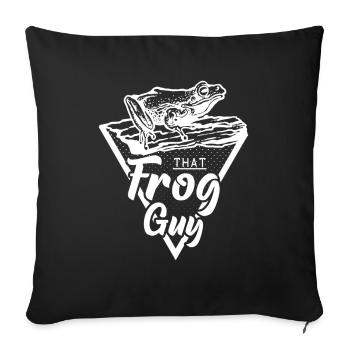 That Frog Guy Amphibian Frog Owner - Sofa pillowcase 17,3'' x 17,3'' (45 x 45 cm) - black - Front