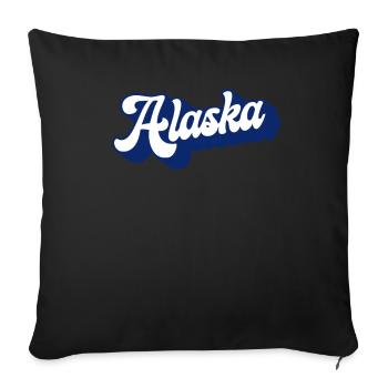 Retro Alaska Script Vintage Alaskan Cruise The - Sofa pillowcase 17,3'' x 17,3'' (45 x 45 cm) - black - Front