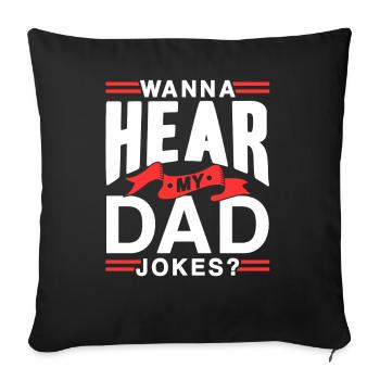 Dad Joke Papa Joke Jokes Father - Sofa pillowcase 17,3'' x 17,3'' (45 x 45 cm) - black - Front