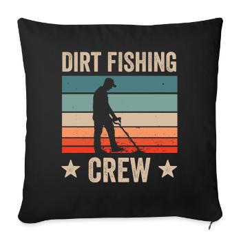 Dirt Fishing Team Sonde Walking Metal - Housse de coussin décorative 45 x 45 cm - noir - Devant