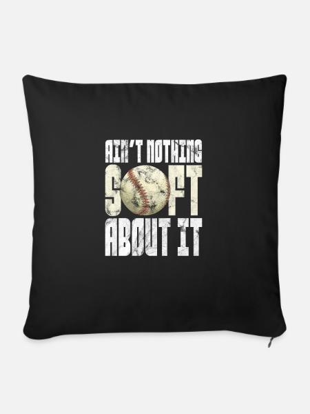 Softball - Sofakissenbezug 45 x 45 cm - Schwarz