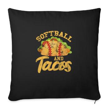 Softball Tacos - Housse de coussin décorative 45 x 45 cm - noir - Devant