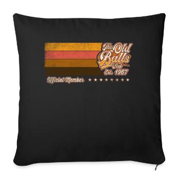 Old Balls Club Est. 1967 À l’occasion de son 55e anniversaire - Housse de coussin décorative 45 x 45 cm - noir - Devant
