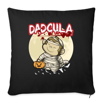 Dadcula Dracula Vampire Papa Drôle Fête d’Halloween - Housse de coussin décorative 45 x 45 cm - noir - Devant