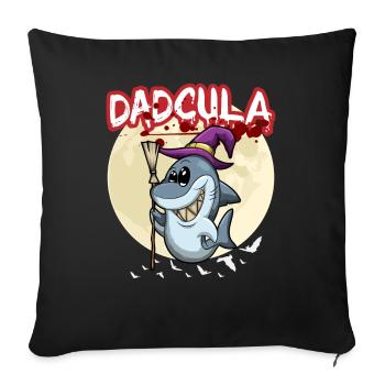 Dadcula Dracula Vampire Papa Drôle Fête d’Halloween - Housse de coussin décorative 45 x 45 cm - noir - Devant