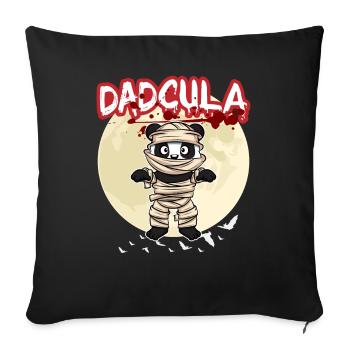 Dadcula Dracula Vampire Papa Drôle Fête d’Halloween - Housse de coussin décorative 45 x 45 cm - noir - Devant