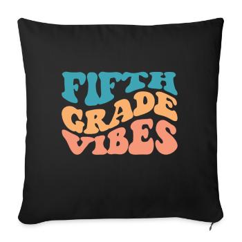 Fifth Grade Vibes - 5th Grade Team Retro 1st Day - Sofa pillowcase 17,3'' x 17,3'' (45 x 45 cm) - black - Front