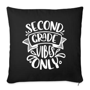 Back To School Second Grade Vibes Retro Teacher - Sofa pillowcase 17,3'' x 17,3'' (45 x 45 cm) - black - Front