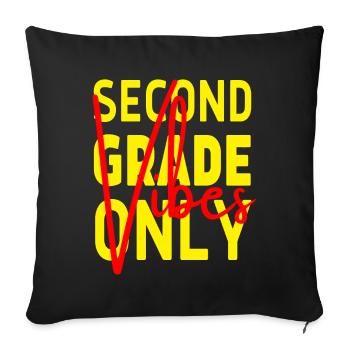 Back To School Second Grade Vibes Retro Teacher - Sofa pillowcase 17,3'' x 17,3'' (45 x 45 cm) - black - Front
