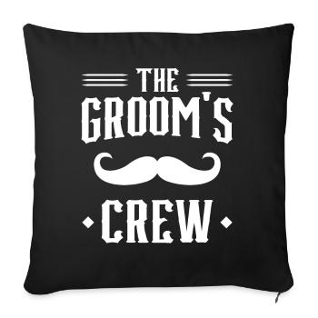 The Groom's Crew - Sofa pillowcase 17,3'' x 17,3'' (45 x 45 cm) - black - Front