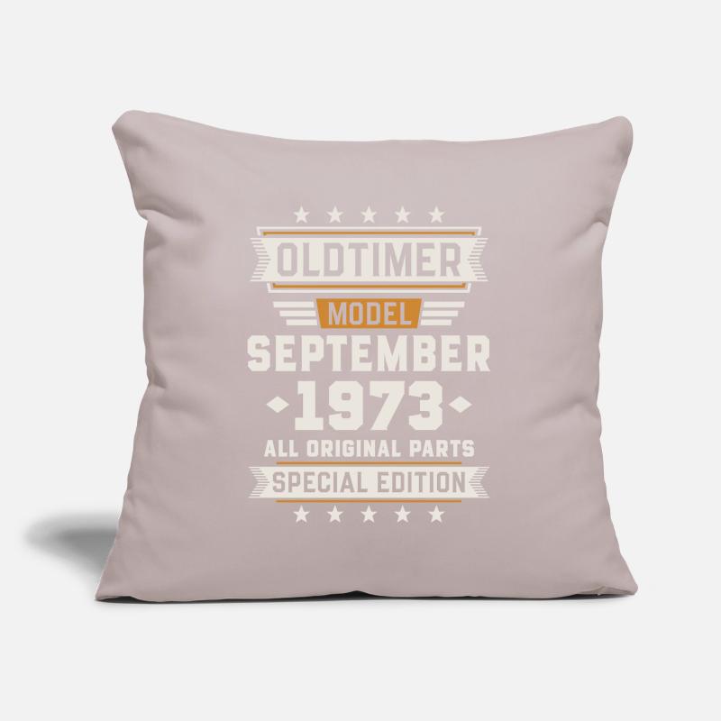 Oldtimer September 1973 Geburtstag Geschenk Sofakissenbezug 45 x 45 cm