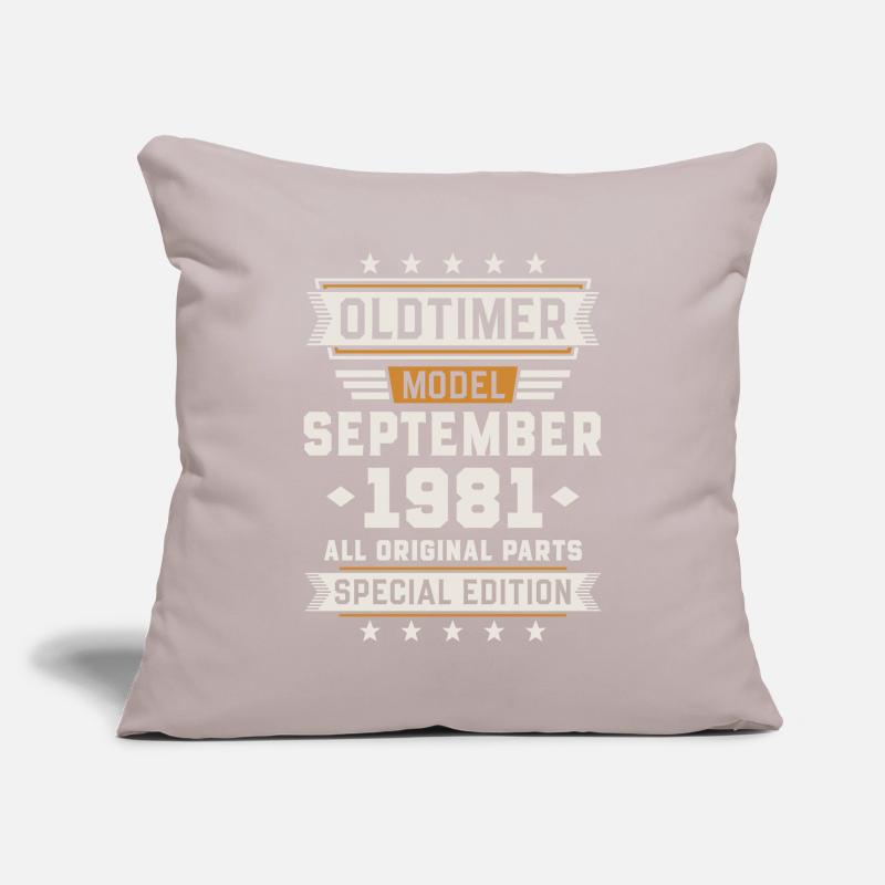 Oldtimer September 1981 Geburtstag Geschenk Sofakissenbezug 45 x 45 cm