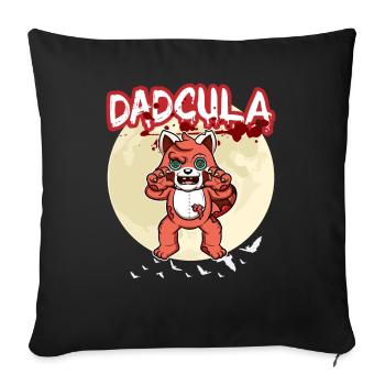 Dadcula Dracula Vampire Papa Drôle Fête d’Halloween - Housse de coussin décorative 45 x 45 cm - noir - Devant