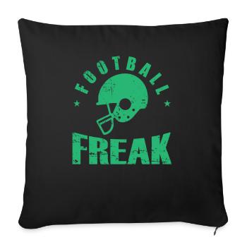 Football Freak Amerika Sport Touchdown - Sofakissenbezug 45 x 45 cm - Schwarz - Vorne