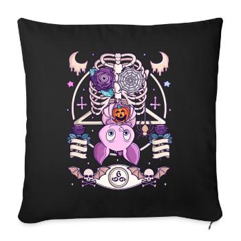 Horror Halloween Creepy Kawaii Pastel Goth - Sofakissenbezug 45 x 45 cm - Schwarz - Vorne