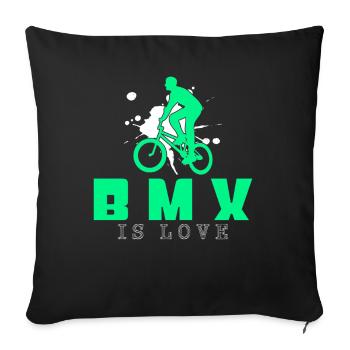 BMX - Sofa pillowcase 17,3'' x 17,3'' (45 x 45 cm) - black - Front